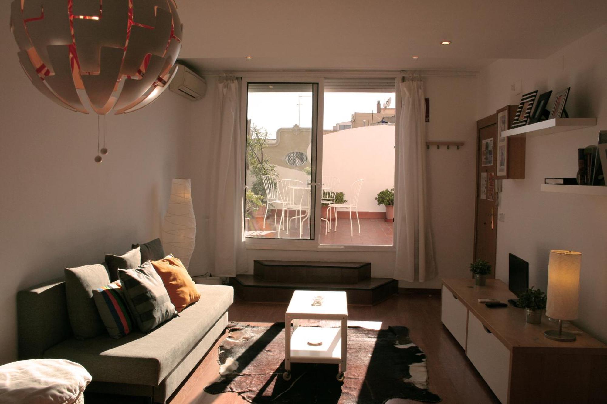 Lovely Apartment With A Terrace 巴塞罗那 外观 照片